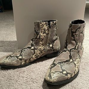 Steven Madden faux Python boots